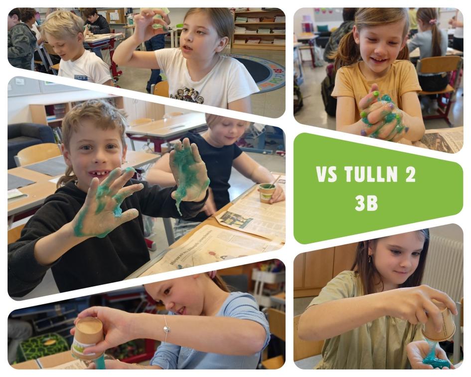 Kooperation mit der Gemeinde Tulln: Kleberstoffe in der 3b VS2